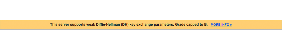 Erreur SSLLabs : This server supports weak Diffie-Hellman (DH)